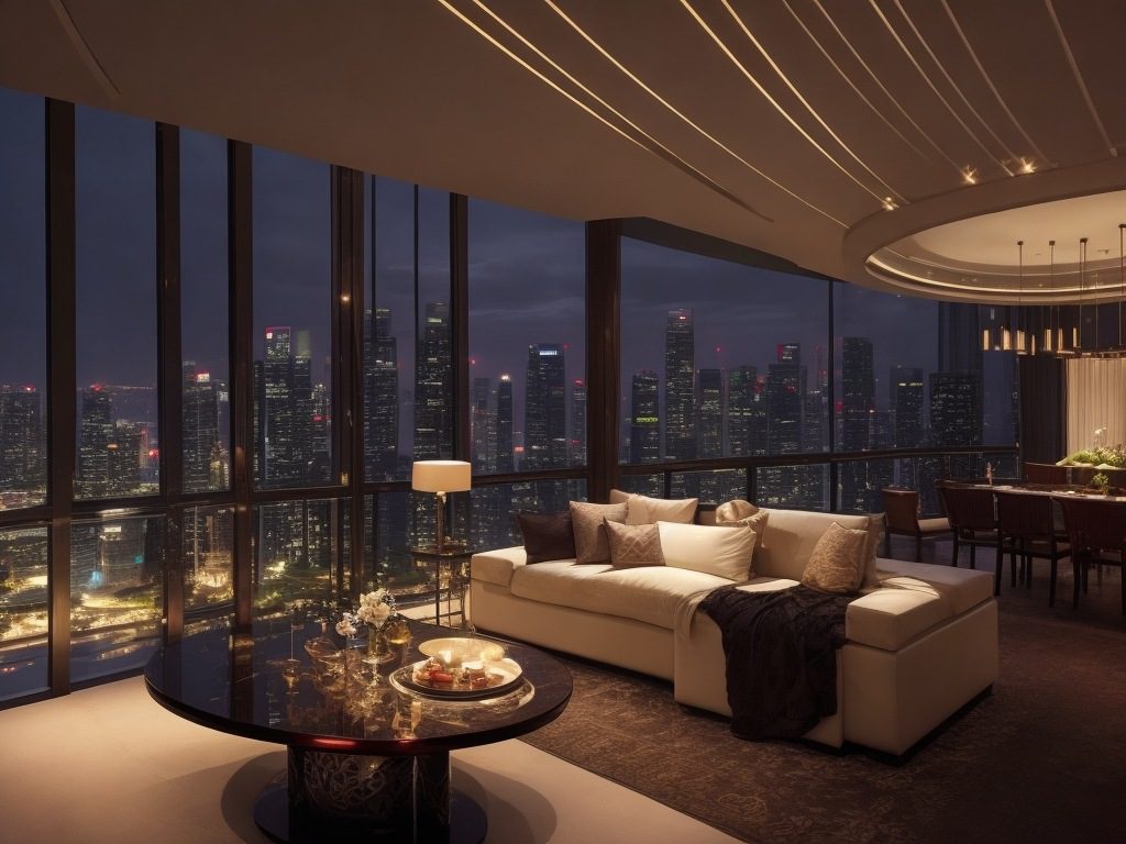 DreamShaper_v7_singapore_luxury_condo_interior_penthouse_in_th_1